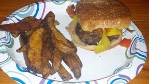 Stuffed burgers and wedges